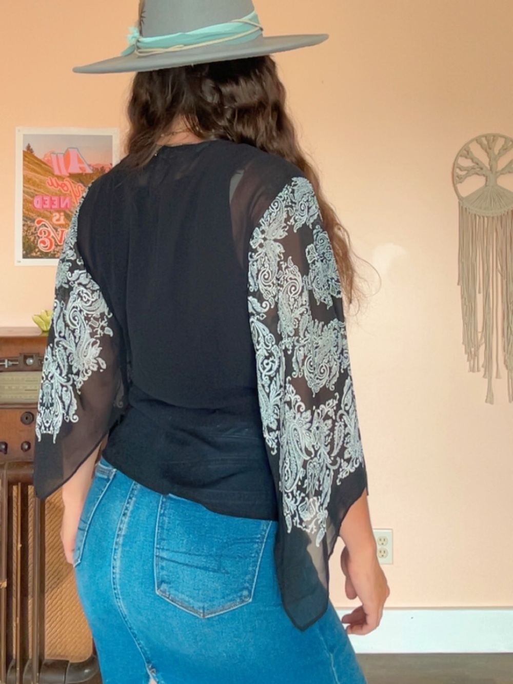 Sheer Wrap Top - Picture 3 of 3